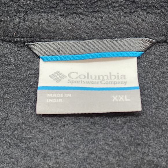 Columbia Full Zip Fleece Jacket Men’s Size XXL Black Pockets Draw Waist - Picture 6 of 7